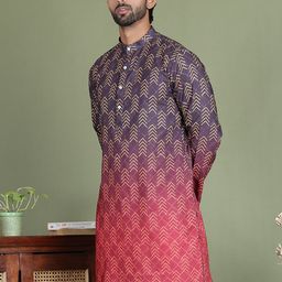 Anouk Men Geometric Printed Sequinned Kurta image 2