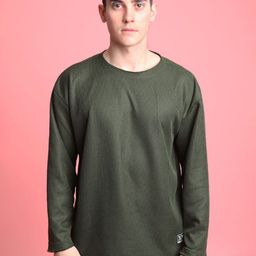 Bene Kleed Men Self Design Oversized T-shirt-picture-1