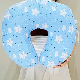 Fareto Infants Blue & White Printed Baby Bedding Essential Feeding Pillow-picture-24