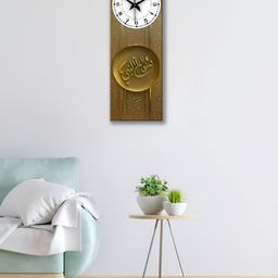 OLIVE TREE Brown & White Ethnic Motifs Printed Traditional Wooden Analogue Wall Clock-picture-4