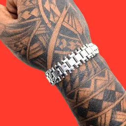 Dynamic Retail Global Stainless steel Men Silver-Plated Link Bracelet-23