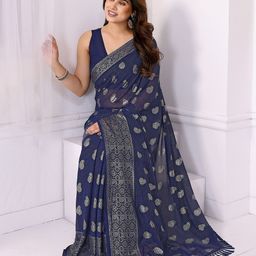 Anouk Floral Printed Saree-picture-23