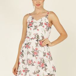 DODO & MOA Floral Print Georgette Fit & Flare Dress-picture-42