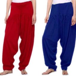Pure Wool Solid Women ["Blue","Red"] Salwar-image-45