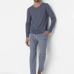 Trendyol Solid Men Night suit-14