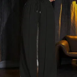 YOU FOREVER Women Original Baggy Fit High-Rise Cotton Bootcut Trousers-image-49