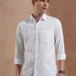 TRYBUY.IN Men Premium Fit Solid Spread Collar Cotton Casual Shirt-picture-28