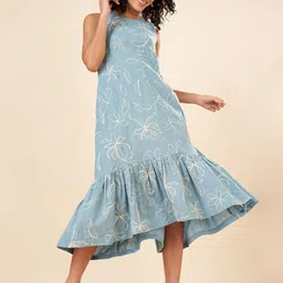 AKKRITI BY PANTALOONS Women Floral Printed A-Line Midi Dress-picture-17