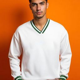 Genzy Men Solid V-Neck Sweatshirt-image-39