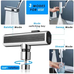 jexix Faucet Extender 360° Swivel Spout with Faucet Adapter for Sink Faucet Mount image 4