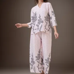 DressBerry Printed Mandarin Collar Tunic With Palazzos-image-64