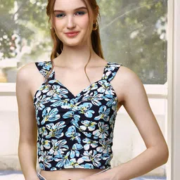 Popwings Floral Print Crop Top-image-31