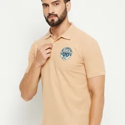 GET GOLF Men Polo Collar Applique T-shirt-image-40