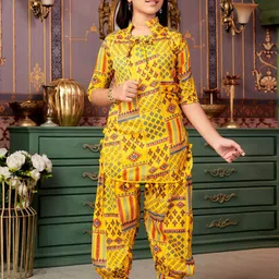 BAESD Girls Ethnic Motifs Printed Kurta With Patiala-picture-29