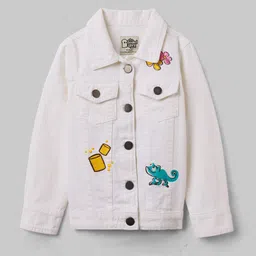 The Souled Store Girls Lightweight Denim Jacket with Embroidered-image-14