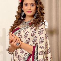 Panzora Ajrak Printed Block Block Print Saree image 2