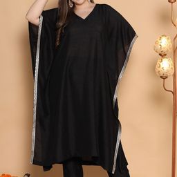 LetsDressUp Women Embellished V-neck Kaftan Midi Dress-image-58