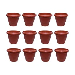 GARDEN'S NEED Deluxe Brown 12 Pieces Planters-38