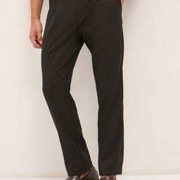 THE BEAR HOUSE Men Textured Pleated Regular Fit Formal Trouser-image-45