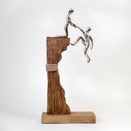 KANIRY ARTISE OF NOVELTY Brown Figurine Wooden and Metal Showpiece-image-85