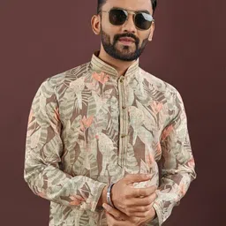 NIKATT Men Abstract Printed Kurta-picture-3