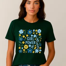Anikmart Floral Printed Round Neck Pure Cotton T-shirt-picture-24