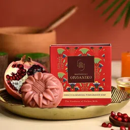 Organiko Donkey Milk Royal Hibiscus & Remedial Pomegranate Soap- 100 g-image-64