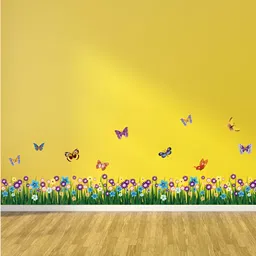 Decor Villa Multicolor Butterflies with Grass Wall Sticker-picture-13