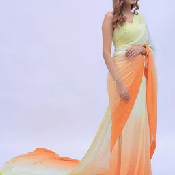 BAESD Dyed Ombre Pure Georgette Saree-57