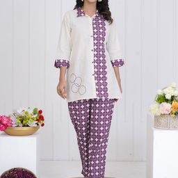 AUTUMN LANE Vibha Raisin Printed Tunic With Trousers Co-Ords-image-23