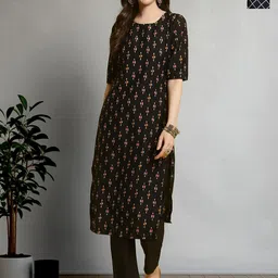 HERE&NOW Women Ethnic Motifs Printed Regular Kurta Sets Pack of 2-picture-19