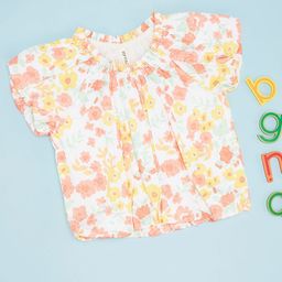 Pantaloons Junior Floral Print Puff Sleeve Cotton Top-image-61