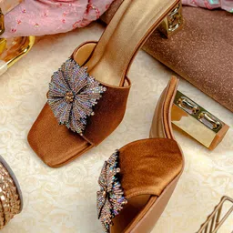 NR By Nidhi Rathi Women Embellished Party Block Sandals-picture-20