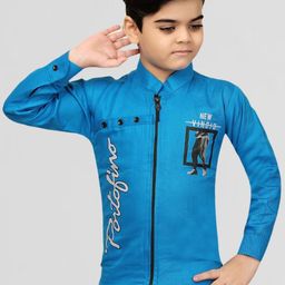 FASHION GRAB Boys Typography Printed Pure Cotton Shirt-image-20