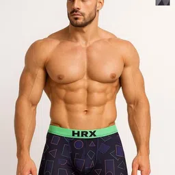 HRX by Hrithik Roshan Pack Of 2 Printed Mid-Rise Short Trunks RE-HTO-PV-Print-103-110-S-picture-1