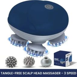 R A Products Upgraded Electric Scalp Massager for Men Women, Massager with 4 Massage Heads, 3 Speeds, Waterproof, Multicolor Massager-image-89