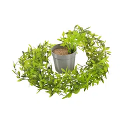 Kuber Industries 6-Pcs Grey & Green Artificial Plants With Pot image 2