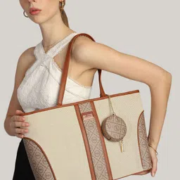 MINI WESST Printed PU Structured Tote Bag-33