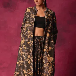 SAUNDH Women Floral Crop Tailored Jacket-image-12