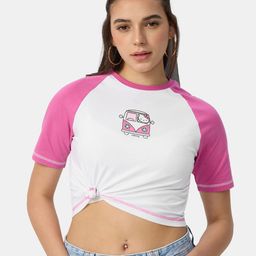 The Souled Store Print Crop Top-image-29