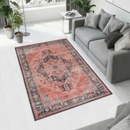 maa home concept Persian Velvet 6 X 4 Feet Machine Made Carpet-picture-15