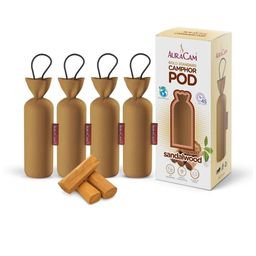 AuraCam Gold Set of 4 Camphor Pod Sandalwood Air freshener-13