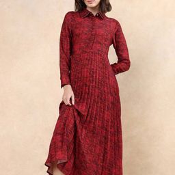 RAREISM Floral Print Formal Shirt Maxi Dress-image-16