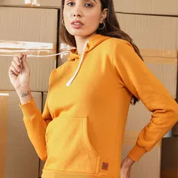 Campus Sutra Women Cotton Long Sleeves Hooded Sweatshirt-image-38