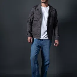 nostrum Men Solid Cotton Denim Jacket-picture-52
