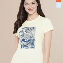 Metronaut Women Typography Set of Cotton 3 T-shirt-image-66