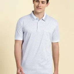 Allen Solly Men Printed Polo Collar Pockets T-shirt-image-48