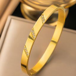 MYKI Women Gold-Plated Kada Bracelet-38