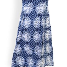 Belle Fille Blue & White Printed Maxi Skirt-image-112