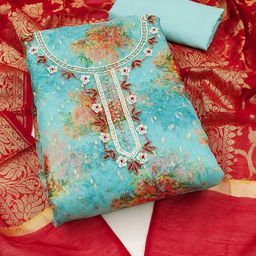 HERE&NOW Women Embellished Unstitched Dress Material-image-33